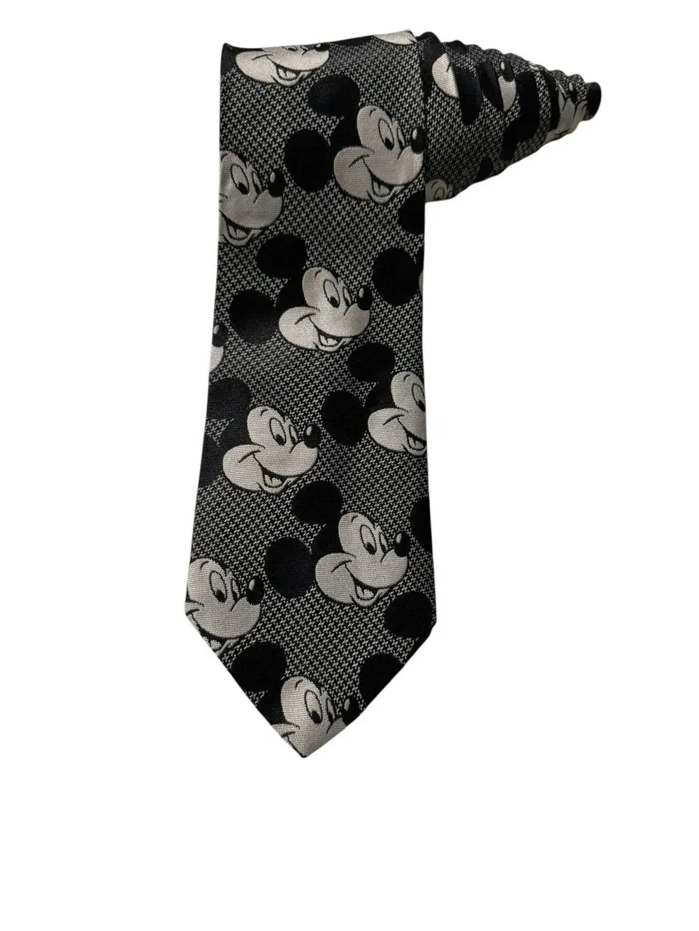 Disney Cervantes Mickey Mouse Vintage Cartoon Necktie Polyester Silk Blend
